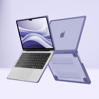 MOSISO Compatible with MacBook Pro 14 inch Case M5 M4 M3 M2 M1 2026-2021 | 3 in 1 Kit Anti-Crack Hard Shell with TPU Bumper, A3427 A3426 A3434 A3112 A3185 A3401 A2918 A2992 A2779 A2442, Lavender Gray - color: Lavender Gray