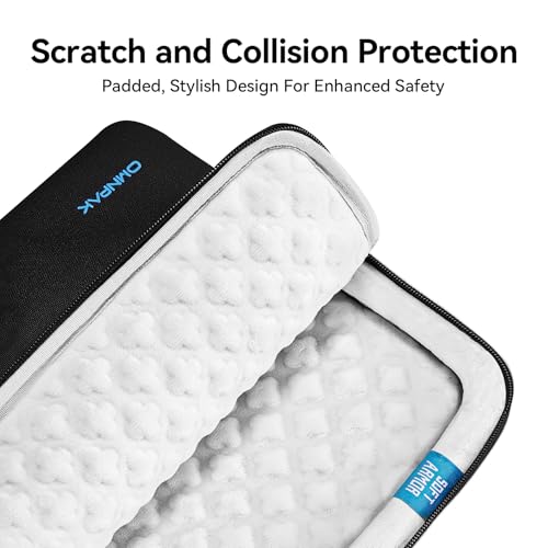 Omnpak Laptop Sleeve for 13" MacBook Air/Pro M5-M1 & Neo A18 Pro | Shockproof Protective Case with Accessory Pocket and YKK Ziper,Water-Resistant, 360° Shockproof Cover - size: 13-inch for MacBook Neo/Air/Pro