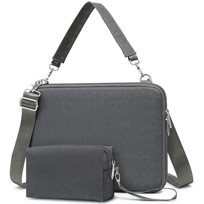 HYZUO 13.3-14 Inch Hard Shell Case Laptop Sleeve Bag, Space Gray | for MacBook Pro 14 M5-M1 Pro/Max A3426 A3427 2026-2021, MacBook Air/Pro 13 M5-M1 A3449, MacBook Neo 13,Surface Laptop 13-13.8 - color: Space Gray, size: 13.3-14 Inch