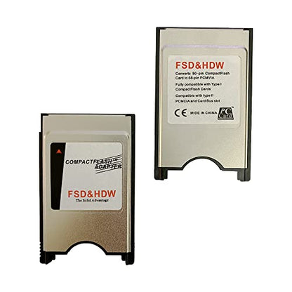 CF Memory Card Adapter PCMCIA Ata Adapter PC Adapter Reader CF Type I to PCMCIA (2 Pack)