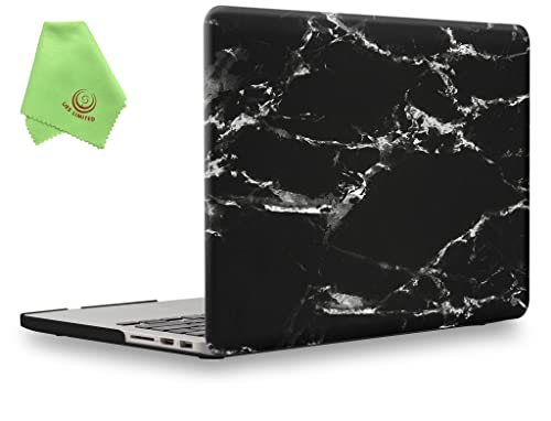 UESWILL Marble Pattern Smooth Hard Shell Case Compatible with MacBook Pro 13 inch with Retina Display No CD-ROM (Model A1502/A1425, Early 2015/2014/2013/Late 2012), (Black/White) - color: Pattern: Marble Black/White, size: MacBook Pro 13" Retina A1502/A14