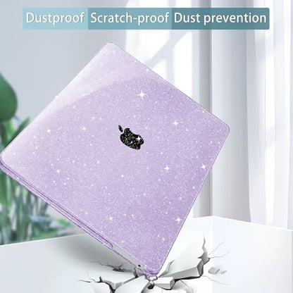 May Chen Compatible with MacBook Pro 13 inch Case 2022 2021 2020 Release A2338 M2 M1 A2251 A2289, Plastic Hard Shell Case Keyboard Cover for MacBook Pro 13 Touch Bar Fits Touch ID, Shining Purple - color: Shining Purple