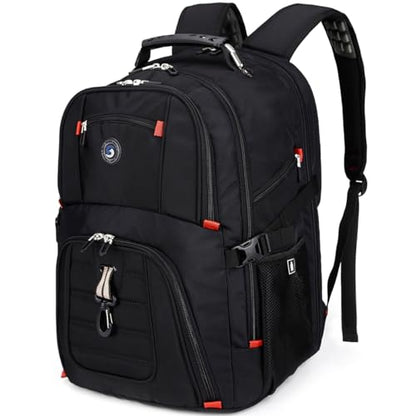 SHRRADOO Extra Large Travel Laptop Backpack for Men, Work College Backpacks | Fit 17 Inch Laptops, with Combination Lock, Carry On Flight Approved, Men Women Business Backpack,Bookbag School Backpack - color: Black