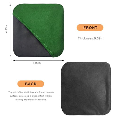 Car Screen Cleaner, Microfiber Dashboard Cleaning Wipes, Vehicle Touch Screen Pad Universal Cleaning Tool for Vehicle Dashboard Display, Car Cleaning Kits (Green & Gray) - color: Square, Green & Gray, 1 Pcs