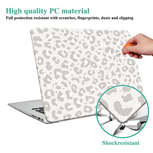 Funut for MacBook Air 13 inch Case 2022 2021 2020 2019 2018 Release M1 A2337 A2179 A1932 with Touch ID, M1 MacBook Air 13.3 Case Plastic Hard Shell Protective Cover & Keyboard Cover, Leopard Print - color: #Leopard Print, size: Mac Air 13" 2018-2022(A1932