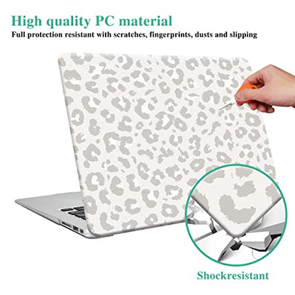 Funut for MacBook Air 13 inch Case 2022 2021 2020 2019 2018 Release M1 A2337 A2179 A1932 with Touch ID, M1 MacBook Air 13.3 Case Plastic Hard Shell Protective Cover & Keyboard Cover, Leopard Print - color: #Leopard Print, size: Mac Air 13" 2018-2022(A1932