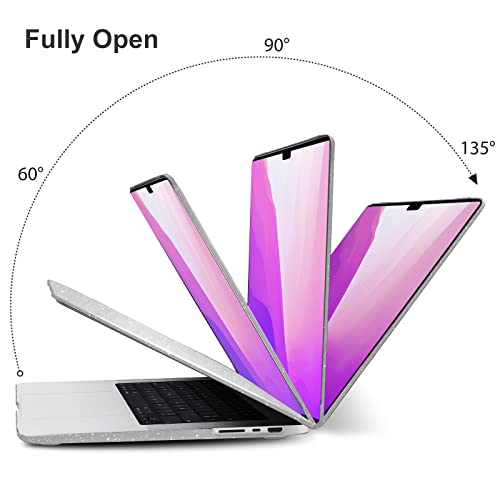 IBENZER Compatible with MacBook Pro 14 Inch Case 2026 2025 2024 2023 2022 M5 M4 M3 M2 M1 A3434 A3112 A3185 A3401 A2918 A2992 A2779 A2442 Mac Pro/Max,HardShellCase&KeyboardCover,StarCL, T14-S-CL+1 - color: Star Clear, size: For Macbook Pro 14" with Touch I