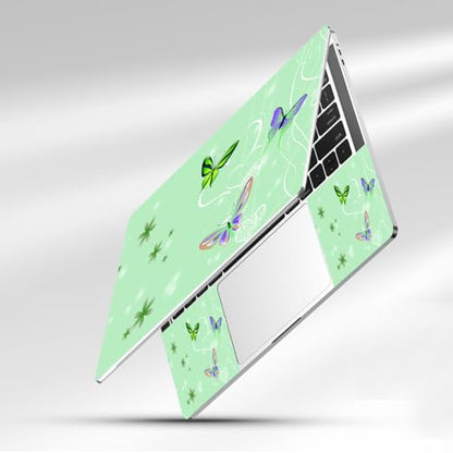 15-15.6 inches Netbook Laptop Skin Sticker Decal Reusable Cover Protector for 11.6 12 13 13.3 14 15 15.4 Notebook Chromebook PC, Scratch-Resistant Waterproof I Mint Green Butterfly - color: Mint Green Butterfly