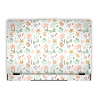 Carbon Fiber Laptop Skin Compatible with Lenovo Legion 5 Gaming Laptop (15IRX9) 2024 - Neutral Flowers - Premium 3M Vinyl Protective Wrap Decal Cover - Easy to Apply | Crafted in the USA - color: Neutral Flowers, size: Legion 5 Gaming (15IRX9) 2024 Full C