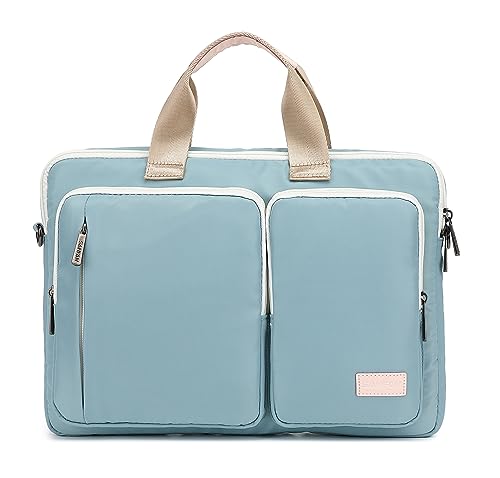 360° Protective Muti Pockets Laptop Shoulder Bag Sleeve Case For MacBook Pro 16" and 15 inch-15.6 inch Laptop (Light Blue) - color: Light Blue, size: 14 inch