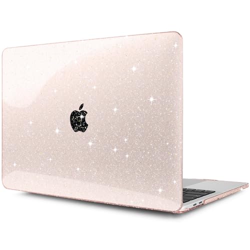 for MacBook Pro 13 inch Case 2023 2022 2021 2020 Release Model A2338 M2/M1 A2251 A2289 with Touch Bar & Touch ID, Glitter Bling Plastic Hard Shell Case & Keyboard Cover, Starlight - color: Starlight