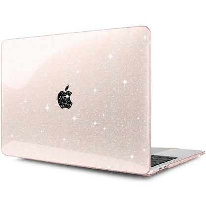 for MacBook Pro 13 inch Case 2023 2022 2021 2020 Release Model A2338 M2/M1 A2251 A2289 with Touch Bar & Touch ID, Glitter Bling Plastic Hard Shell Case & Keyboard Cover, Starlight - color: Starlight