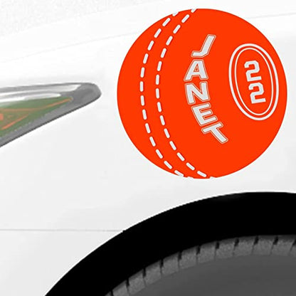 Personalized Cricket Sticker, Cricket Vinly Decal for Cars Laptops, Windows, Walls, Fridge, Toilet and More - Sport Theme Stickers 15in