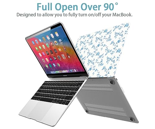 LanBaiLan Compatible with MacBook Air 13 inch Case M5 2026 M4 2025 M3 M2 2024-2022 A3449 A3240 A3113 A2681, 13.6 Plastic Hard Shell Case & Keyboard Cover, Engraved Floral - color: Engraved Floral