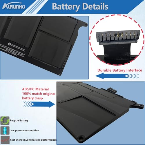 A1495 A1406 6-Cell Laptop Battery Replacement for MacBook Air 11 inch A1465 (Mid 2012 2013 Early 2014 2015 Version) A1370 Mid 2011 EMC(2558 2631 2924) EMC 2471 -Not for A1370 2010