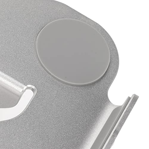 Aluminum Alloy Laptop Stand with 2 Cooling Fans, Foldable Adjustable Laptop Cooling Stand for 10 to 17.3 Inch Laptops, Ergonomic Silver Matte Design with Non - Slip Feet (Silver) - color: Silver