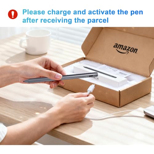 USI 2.0 Stylus Pen for Chromebooks, Palm Rejection | Stylus Pen for Chromebooks Acer Spin,ASUS Flip,Lenovo Duet/IdeaPad/Flex,Amazon Fire Max 11/Fire HD 10, Google Pixel, Grey - color: Grey