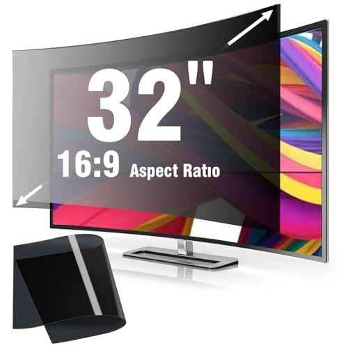 32 Inch Computer Monitor Privacy Screen Filter - Eye Protection Anti Glare Blue Light Filter - size: 32 inch