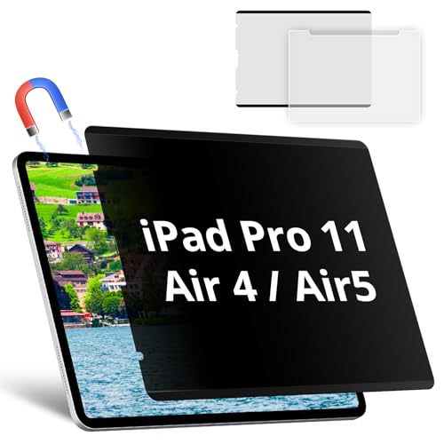 Magnetic Privacy Screen Protector for iPad Air 5th 4th 10.9" & iPad Pro 11(2018-2022), Anti Glare Blue Light Film Anti-Spy Filter, Bubble-Free Shield Easy Install Guard Removable Cover - size: iPad 11 Inch
