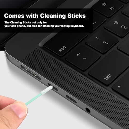 21PCS Anti Dust Dirt Plug Port Cover Compatible 2026-2021 MacBook Pro 14" 16" inch M5 M4 M3 M2 M1 Pro/Max A3426/A3428/A3434/A3112/A3185 Silicone Anti Dirt Protective Cover Accessories, Black - color: 21PCS