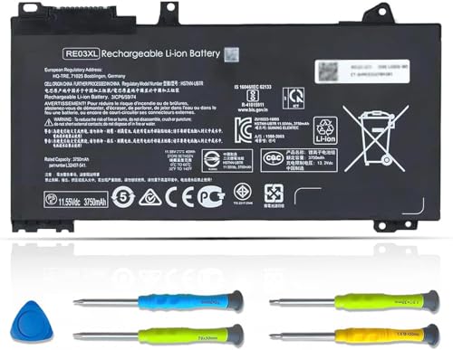 ASODI 45Wh RE03XL L32656-005 Laptop Battery Compatible with HP ProBook 450 G6 430 440 445 455R 430 440 445 450 G7 Series HSTNN-OB1C L32407-AC1 HSTNN-UB7R L32407-2B1 L32407-541 L32656-002 HSTNN-DB9A - size: 8.70*5.20*1.26 inches RE03XL
