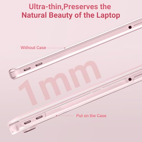 MOSISO Compatible with MacBook Neo Case 13 inch 2026 A3404 A18 Pro Chip | Ultra-Thin Surpass Natural Beauty Seamlessly Closes Protective Hard Shell Case Cover, Crystal Blush - color: Crystal Blush