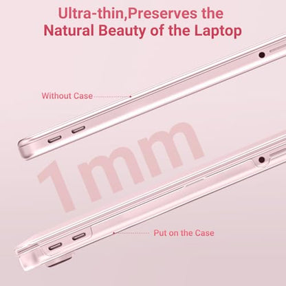 MOSISO Compatible with MacBook Neo Case 13 inch 2026 A3404 A18 Pro Chip | 4 in 1 Kit Surpass Natural Beauty Scratch-Resistant Hard Shell, Ultra-Thin Precision-Matched to Laptop Color, Crystal Blush - color: Crystal Blush