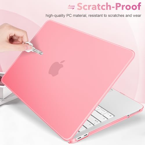 May Chen for MacBook Neo 13 inch Liquid Retina Display ((2026 Release A3404), Slim & Lightweight Protective Case with Screen Protector&Keyboard Cover&Dust Plug, Frosted Pink - color: Frosted Pink