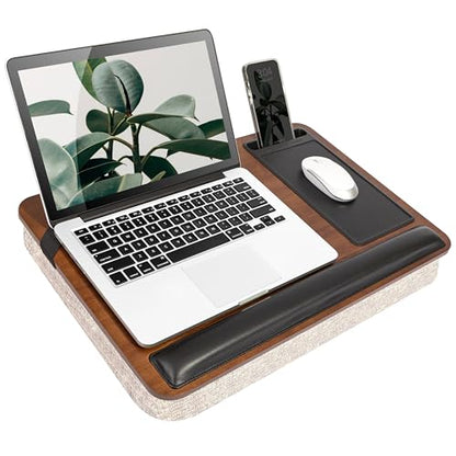 ROSSIE HOME Premium Acacia Wood Lap Desk – Java, Fits 15.6” Laptops - color: Java