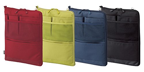 LIHIT LAB Laptop Sleeve, Water & Stain Repellent, Vertical for Backpack, 7.9" x 10.2", Black (A7682-24) - color: Black, size: 10.2 x 7.9 inches, style: Vertical