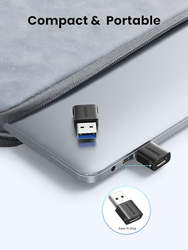 UGREEN USB to USB C Adapter 3Pack, 10Gbps Female to Male Converter | Slim Design, for iPhone 17 16 15 14 13 Plus Pro Max,iPad Air Mini 6 7,Samsung Galaxy S23 S24,iPad Air