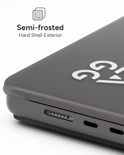 ZAGG MacBook Protection MacBook Pro 14-inch M5/M4/M3/M2/M1 Case – Premium Two-Piece Hard-Shell Snap-on Cover with Non-Slip Grips, Durable, Lightweight, Scratch-Resistant, Frosted Finish, Smokey Black - color: Smokey Black, size: MacBook Pro 14" M4/M3/M2/M