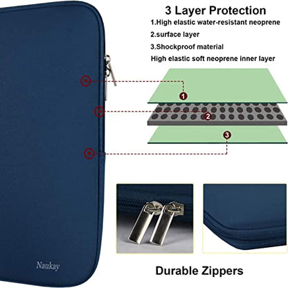 14 Inch Laptop Case, Resistant Neoprene Laptop Cover/Notebook Computer Pocket Case/Tablet Briefcase Carrying Bag for 14 inch HP, Lenovo, Asus Notebook, Ultrabook, Dark Blue - color: Dark Blue, size: 14 inch