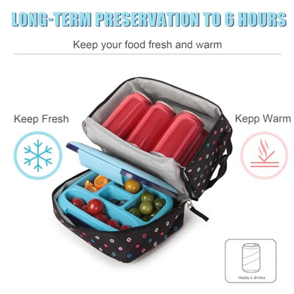 Tilami Rolling Backpack for Kids 19 inch with Lunch Bag Wheeled Laptop Backpack,Colors - color: Colors