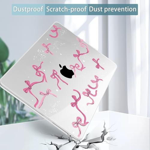 Tuiklol for MacBook Air 13 inch Case M5 2026 M4 2025 M3 2024 M2 2022 Release Model A3449 A3240 A3113 A2681,Plastic Hard Shell Cover for MacBook Air 13.6 with Touch ID, Bow - color: Bowknot