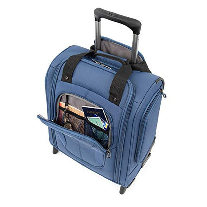 Travelpro Tourlite Softside 15-Inch Compact Carry-On, Upright 2 Wheel Bag, Lightweight Rolling Underseat, Blue - color: Blue
