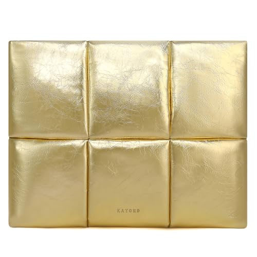 13.3-14 Inch Puffy Laptop Sleeve,Gold | Compatible with MacBook Pro 14 M5 M4/M3/M2/M1 Pro/Max 2026-2021, MacBook Air M4 M5 2025 M3 M2 M1 - color: Glod, size: For 13"-14" MBA/MAP M4 M3 M2 M1