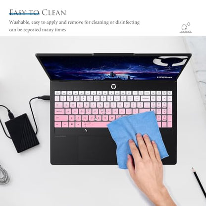 Keyboard Cover for Lenovo Legion Pro 5 5i 7 7i Gen 10 16", Lenovo Legion 5 5i 7i Gen 10 / Legion 9 9i Gen 10 18" Keyboard Skin Protector [Not fit for Legion Pro 5 5i 7 7i Gen 8/9 15.6"]- Gradual Pink - color: Gradual Pink