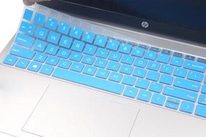 Keyboard Skin Compatible for 15.6" HP Laptop 15-fc 15-fd 15t-fd 15z-fc Series, HP Pavilion 15 15-eg/eh/er 15t-eg200/eg300 15z-eh300 Series, HP Pavilion 17z 17z-cp000 17z-ca200 17-cn 17-cp Series (Blue - color: Blue