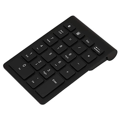Sanpyl 22 Keys Numeric Keypad, Bluetooth Mini Keyboard, Financial Accounting Rechargeable Number Pad, for Laptop Desktop, PC(Black) - color: black