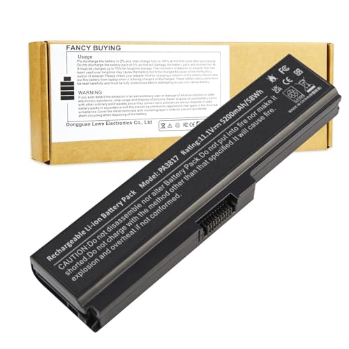 PA3817U-1BRS Battery for Toshiba Satellite A665 A665-S5170 A665-S6086 A665-S6050 M645-S4050 M645-S4070 M505-S4940 L755-S5277 L775D-S7222 P745-S4102 P755-S5265 PA3818u-1BRS PA3819U-1BRS PABAS228 - size: 7.36*1.75*1.27inch PA3817U-1BRS