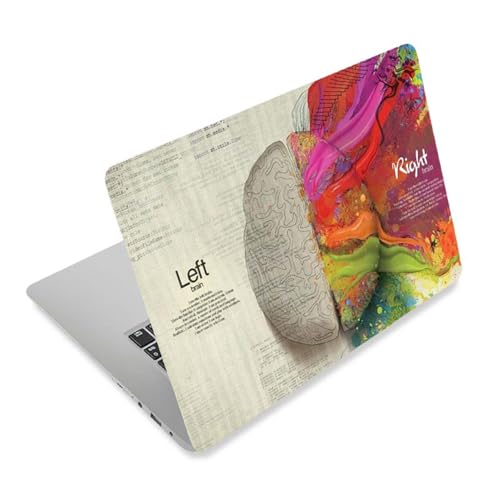 3D Print Laptop Skin Vinyl Sticker Decal, 12" 13" 13.3" 14" 15" 15.4" 15.6 inch Laptop Skin Sticker Cover Art Decal Protector Fits HP Dell Lenovo Compaq Apple Asus Acer (Left Right Brain) - color: Left Right Brain