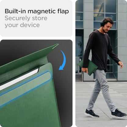 Spigen Valentinus Protective Laptop Sleeve, 14-Inch MacBook | For MacBook Neo/Pro/Air M1-M5 Chips (2018-2026) - Jeju Green - color: JeJu Green, size: 14-inch
