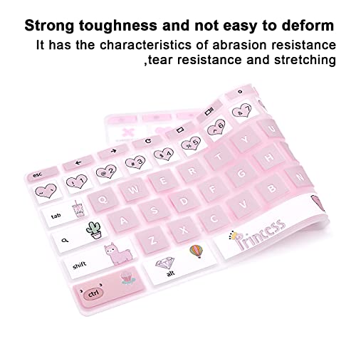English Silicone Keyboard Cover for HP Chromebook 14-db 14-ca 14-ak Series/Chromebook 14 G2 G3 G4 G5 / Chromebook 11 x360 11.6/ Chromebook 11 G2 G3 G4 G5 G6 EE G7 EE 11.6,Princess - color: Princess