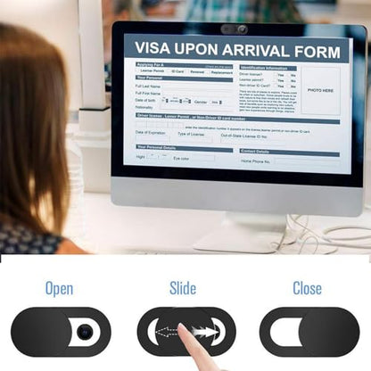 5-Pack Camera Privacy Cover, Slide Webcam Cover for Laptop MacBook PC Phone, Camera Lens Slider Protector, Universal Webcam Cover for Smartphone, Tablet, Computer