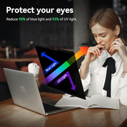 Magnetic Laptop Privacy Screen 13.3 Inch for 16:9 Computer Monitor Anti-Glare Blue Light Monitor Protector, Removable 13.3in Film for Lenovo HP Acer Asus Thinkpad Envy Xps - size: Magnetic 13.3" 16:9 Aspect