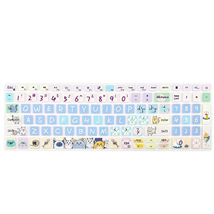 Keyboard Cover for Lenovo IdeaPad 320 330 330s 340s 520 720s 130 S145 L340 S340 15.6" 17.3"/ IdeaPad 3/Yoga C740 C940 15.6"/ ThinkBook 15/Lenovo-A12'' (Cute Cat) - color: Cute Cat