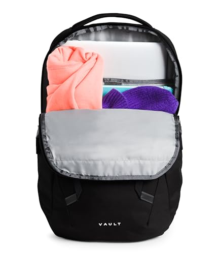 The North Face Women's Vault Everyday Laptop Backpack - Commuter Travel Bag, Water-Repellent, Spacious Main Compartment, TNF Black-NPF, One Size - color: Tnf Black-npf