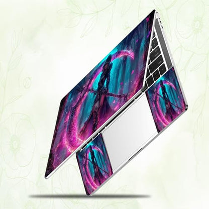 Laptop Skin Sticker Decal, Universal Reusable Vinyl Laptop Cover for 12" 13" 13.3" 14" 15" 15.4" 15.6" Notebook PC, Waterproof Scratch-Resistant with 2 Wrist Pads, Easy to Apply & Remove,Art Womens - color: Art Womens