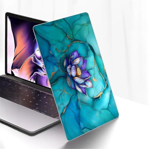 for MacBook Pro 13 Inch Release 2013-2015 Model A1425/A1502 Clear Computer Case,Hardshell Laptop Case Marble Textured Lotus Flower - color: Marble Textured Lotus Flower, size: A1425/A1502(13 inch)-Clear